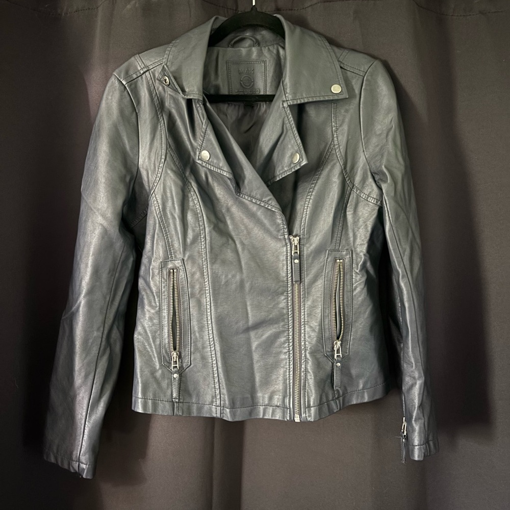 Women's Black Faux Leather Jacket